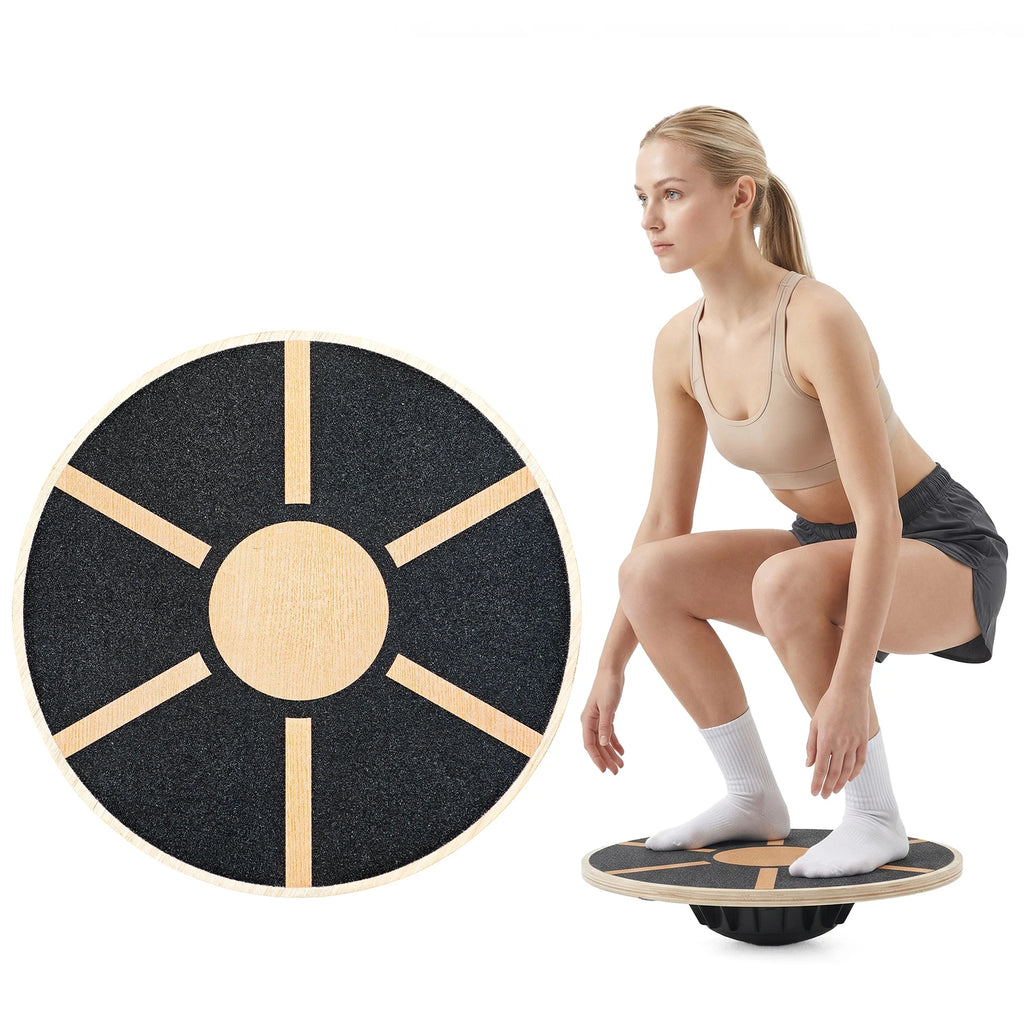 Wooden Balance Board, Wobble Board