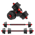 5-44lbs Adjustable Dumbbell to Barbell Set, Anti-Slip Grip