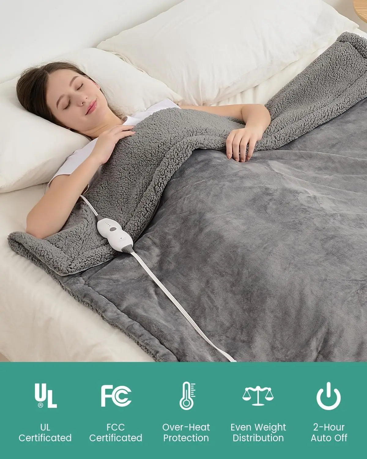 Heated Weighted Blanket 12lbs Twin Size