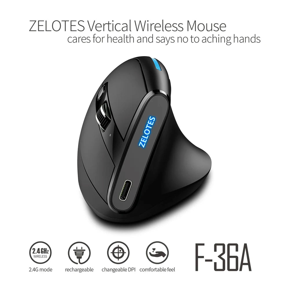 F-36A 2.4G Ergonomic Vertical Mouse