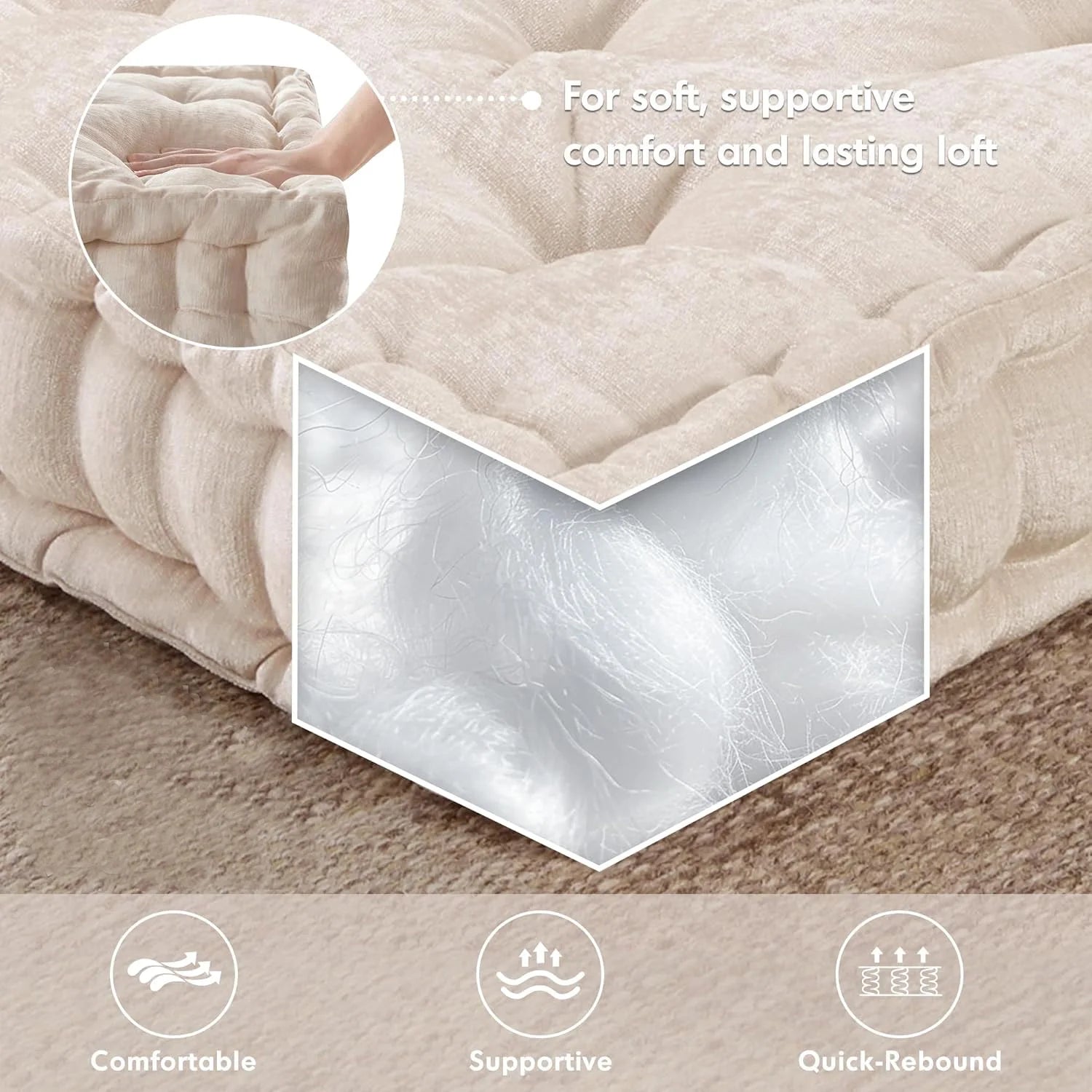 Intelligent Design Floor Pillow, Large Cushions