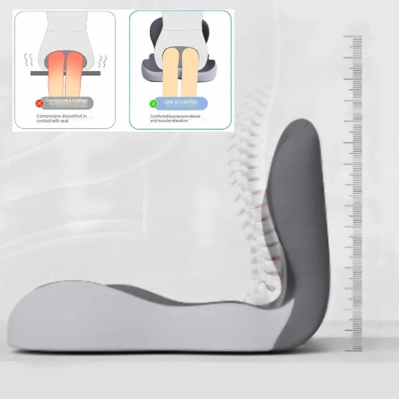 L-Shaped Memory Foam Cushion Ergonomic Office Chair Seat