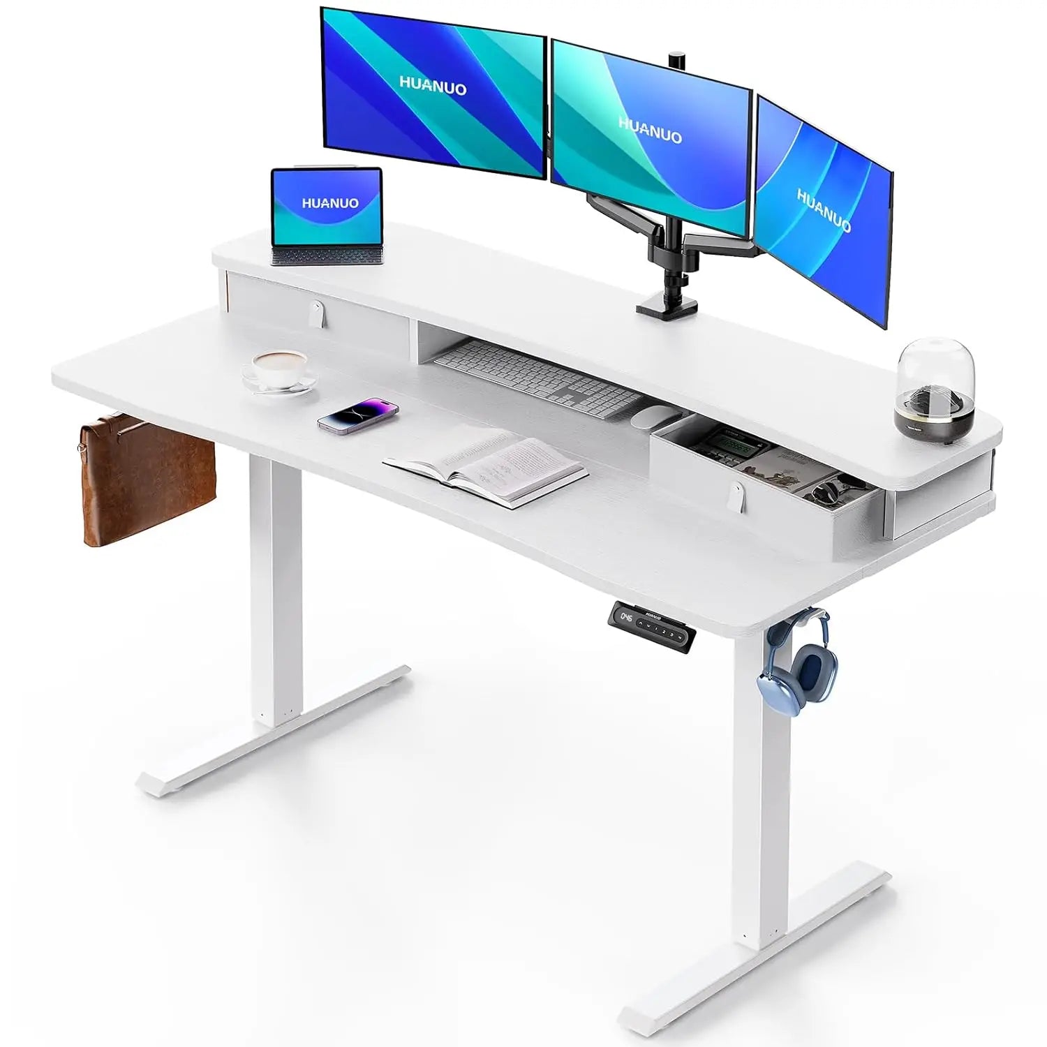 55″ x 26″ Electric Standing Desk with 2 Drawers