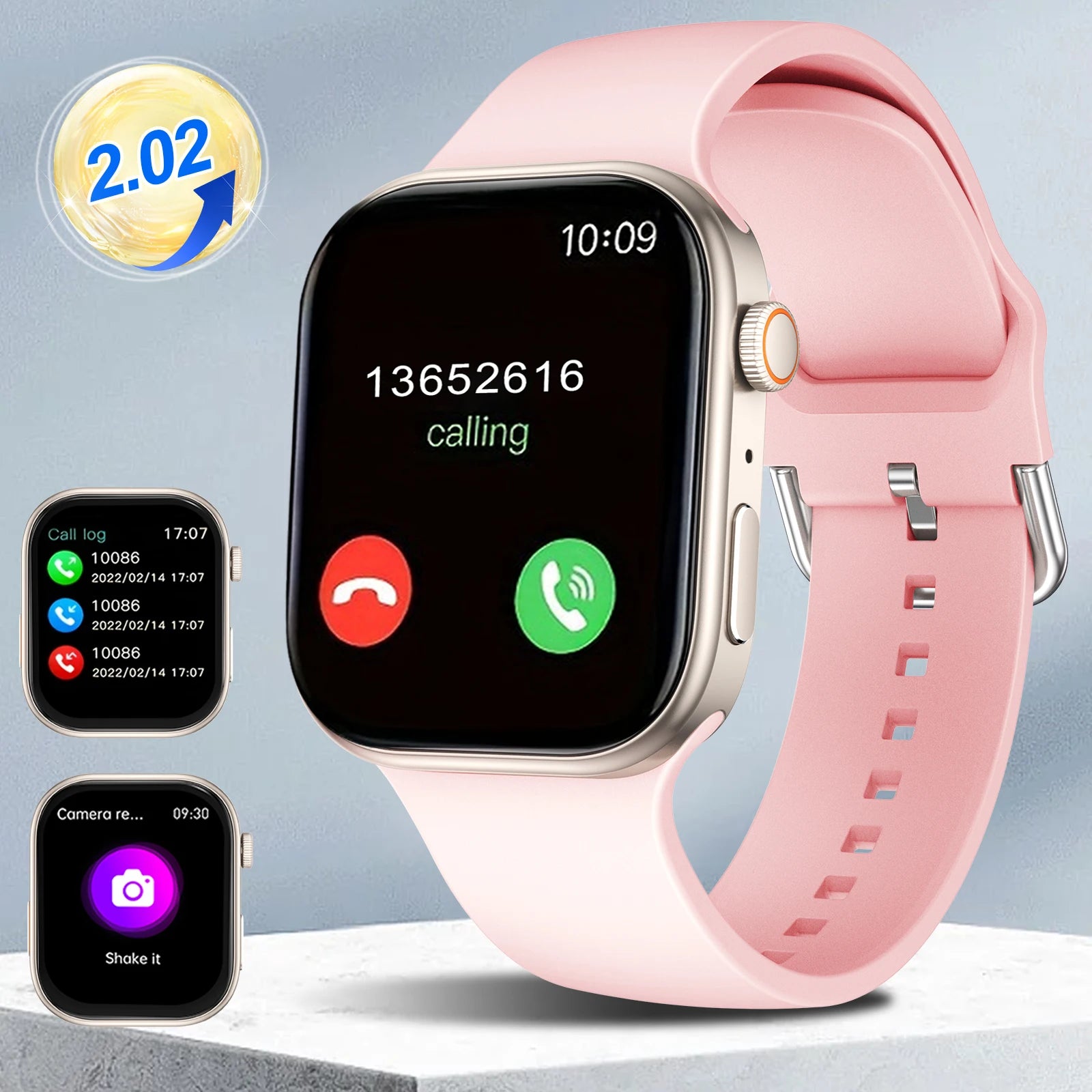 Smart watch, customizable dial, multiple sports modes, answer/make calls