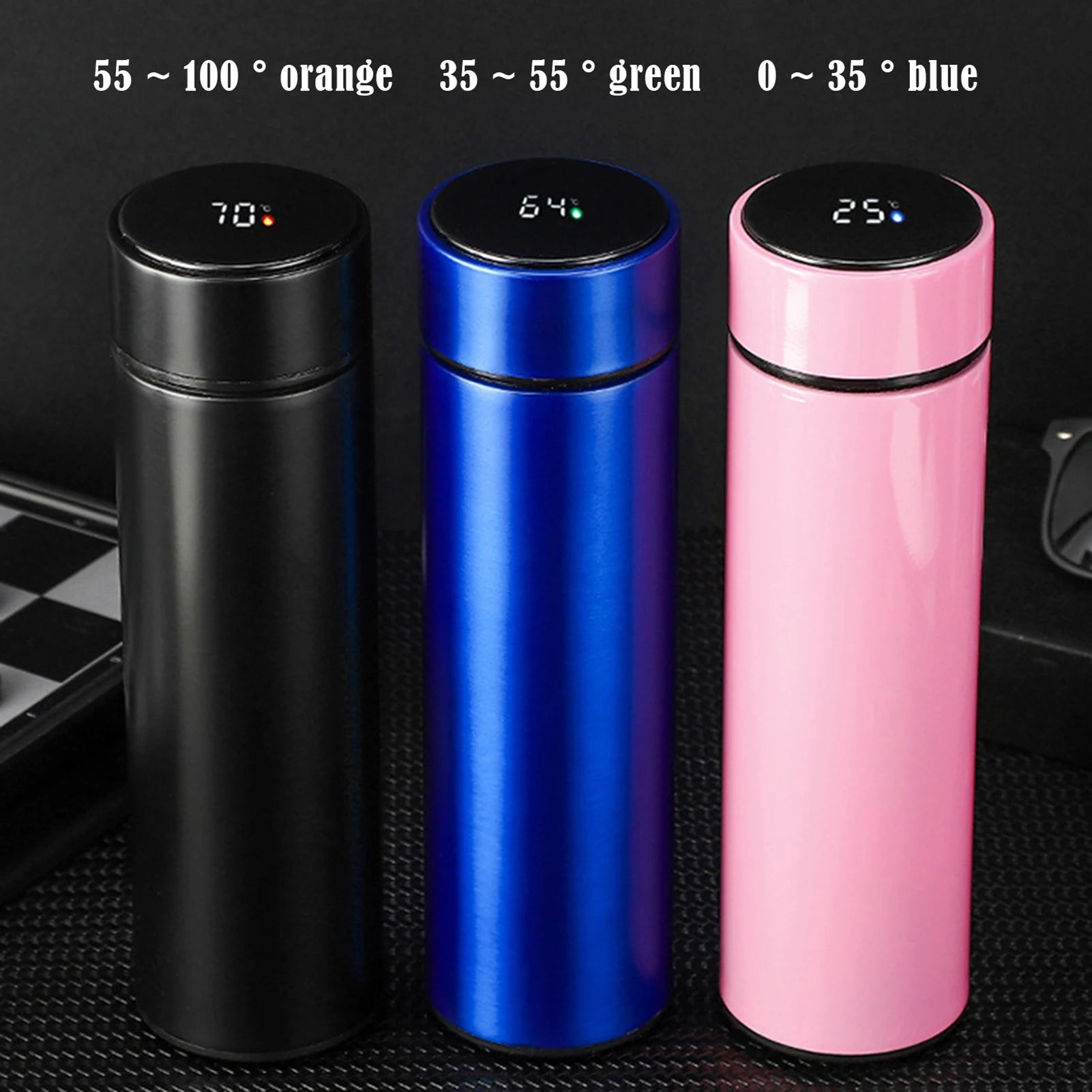 500ml Smart Vacuum Insulated Stainless Steel Water Bottle