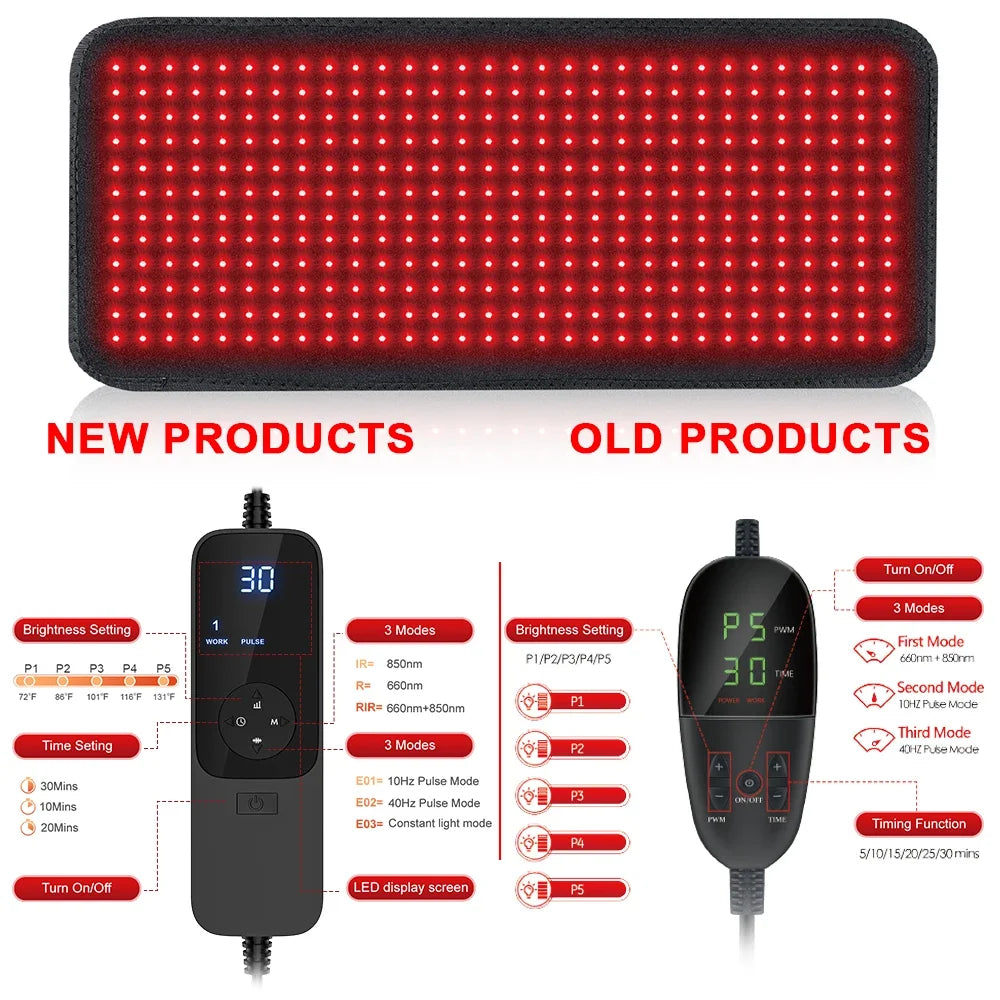 Updated Red Light Therapy Heating Pad for Body Device