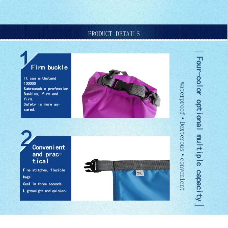 5/10/20/40/70L Waterproof Dry Bag Sack