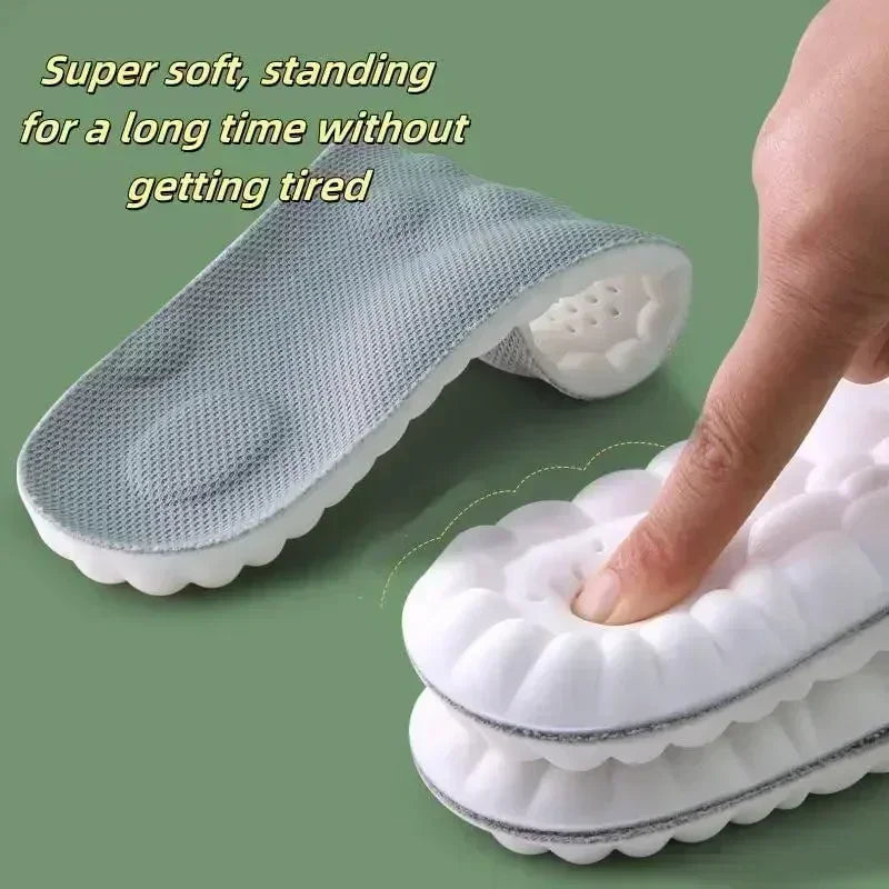 4D Cloud Air Cushion Insoles: Memory Foam Comfort + Acupressure Massage
