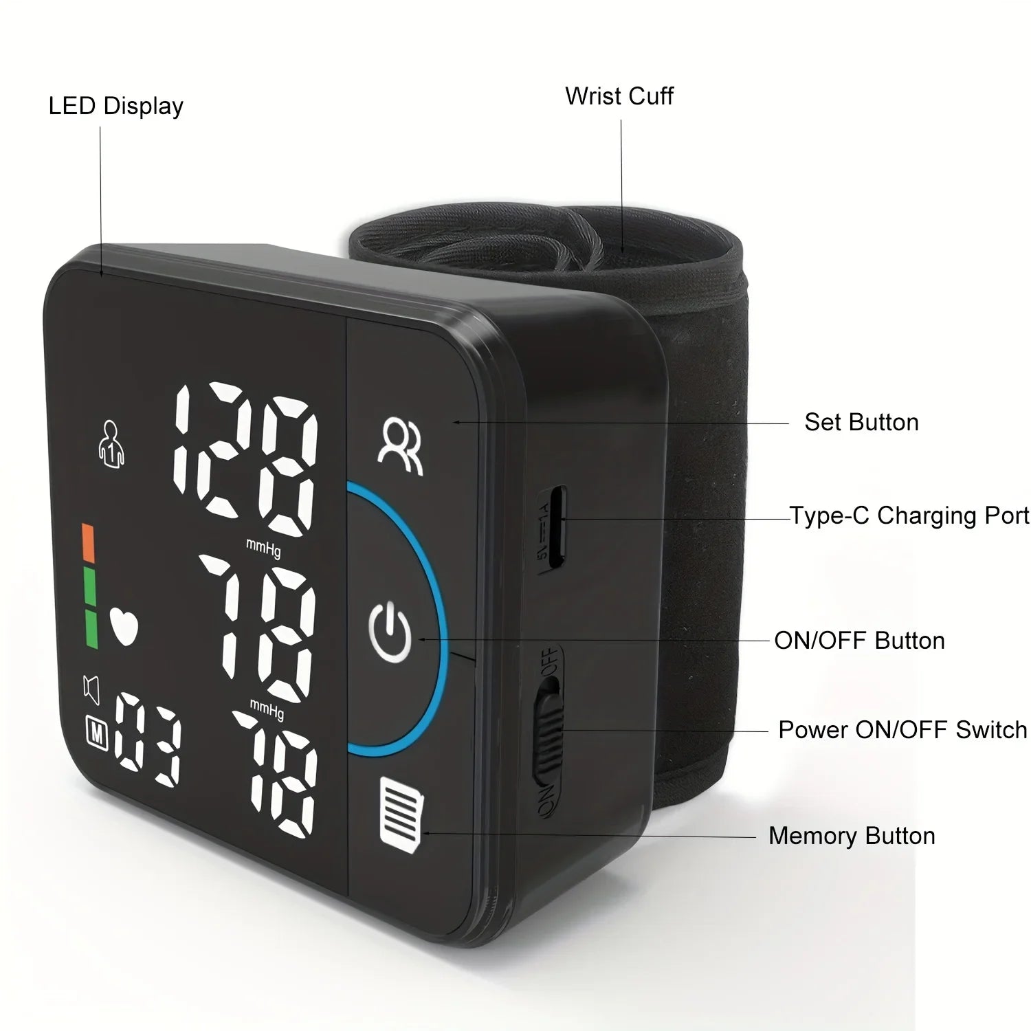 Portable Wrist Blood Pressure Monitor for Intelligent and Precise Measurement