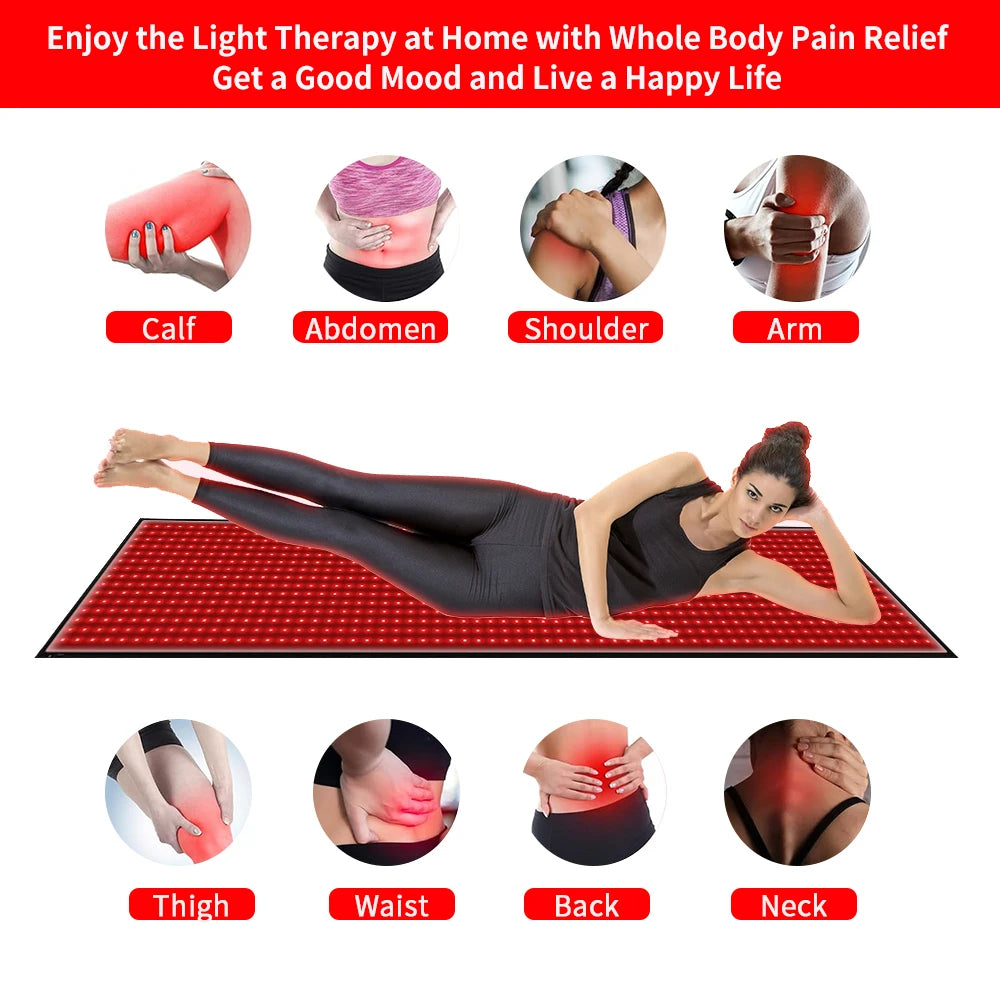 Red Light Mat Full Body 63" x 23.6" 945pcs LED