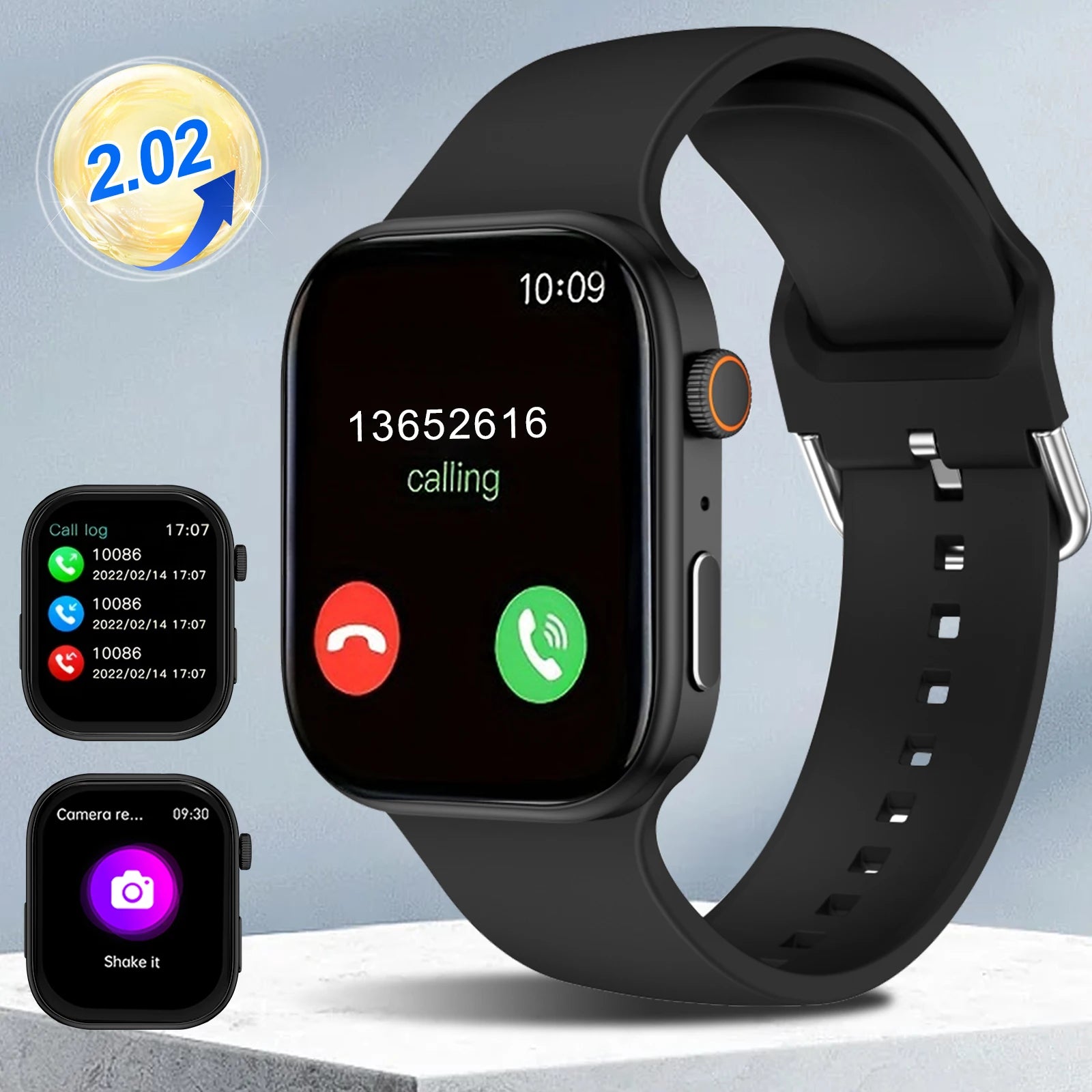 Smart watch, customizable dial, multiple sports modes, answer/make calls