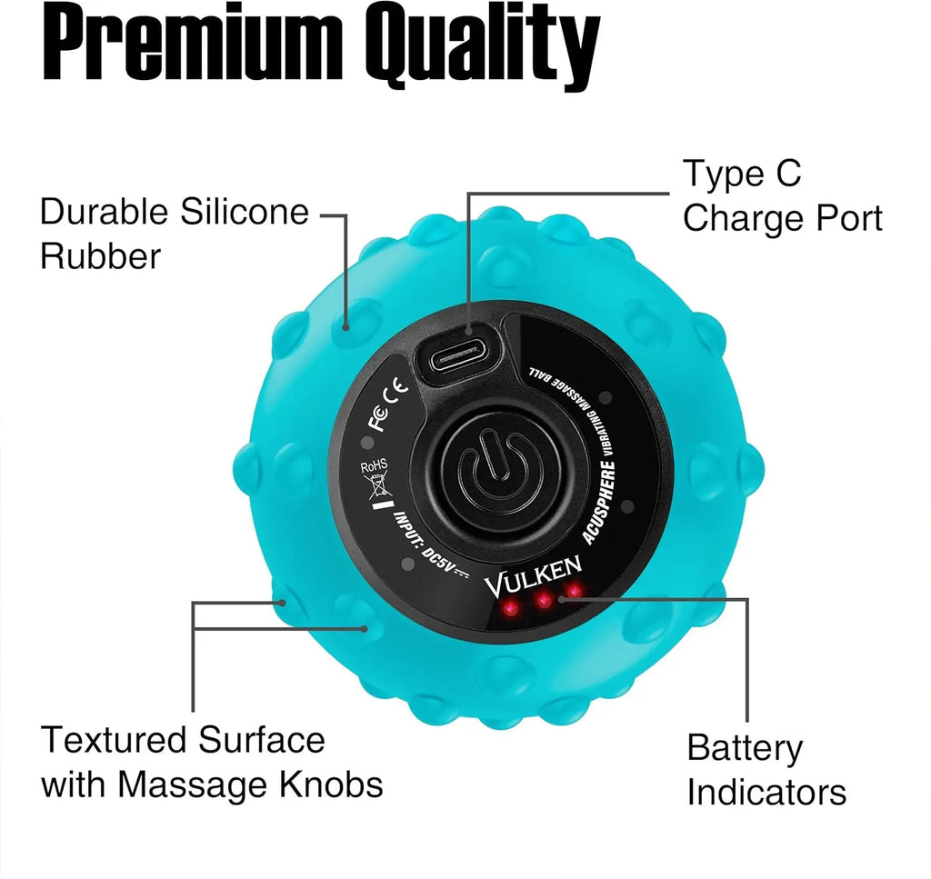 4-Speed USB Rechargeable Vibrating Massage Ball for Deep Tissue Relief