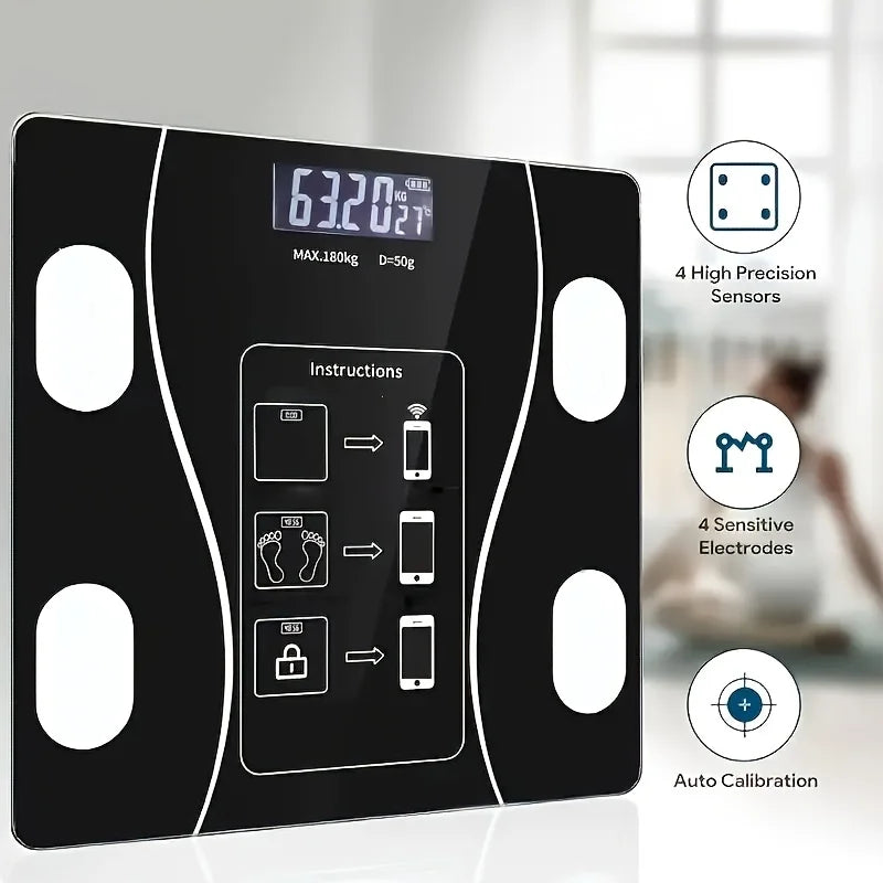 Intelligent Digital Body Scale With Backlit LED Display Screen