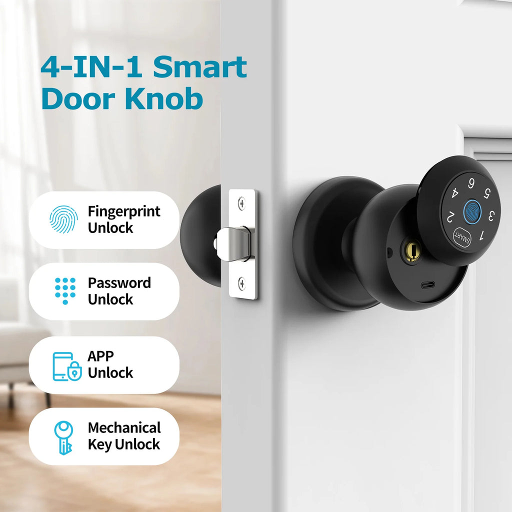 Viladepot Ball-Shaped Smart Lock Fingerprint
