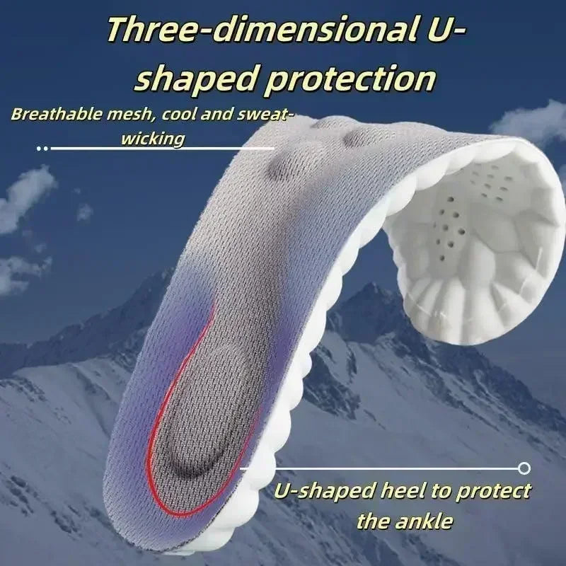 4D Cloud Air Cushion Insoles: Memory Foam Comfort + Acupressure Massage