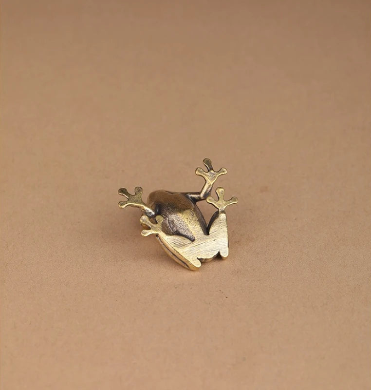 Retro Brass Mini Frog Miniatures Figurines
