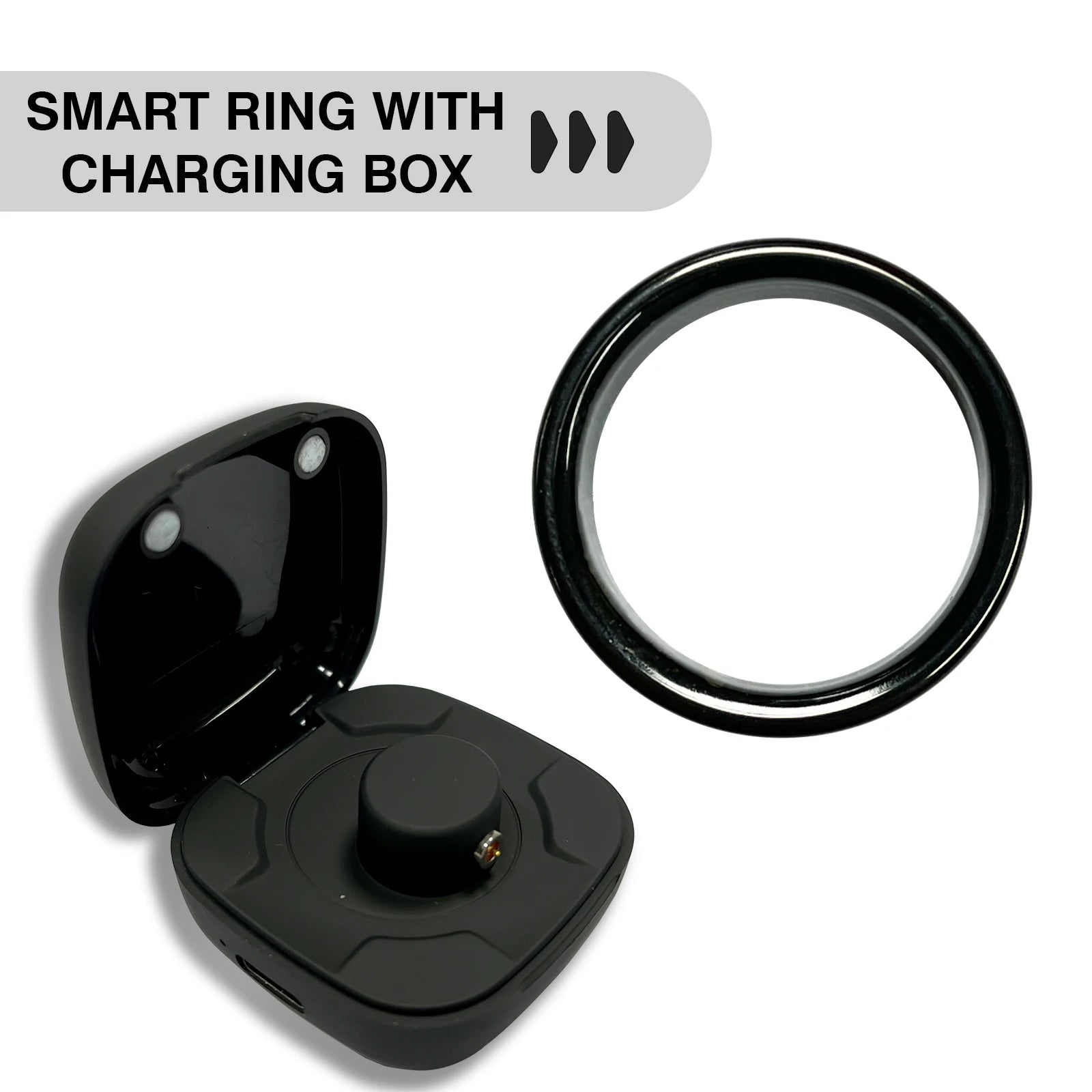 Smart Ring with Charging Case for Men Women