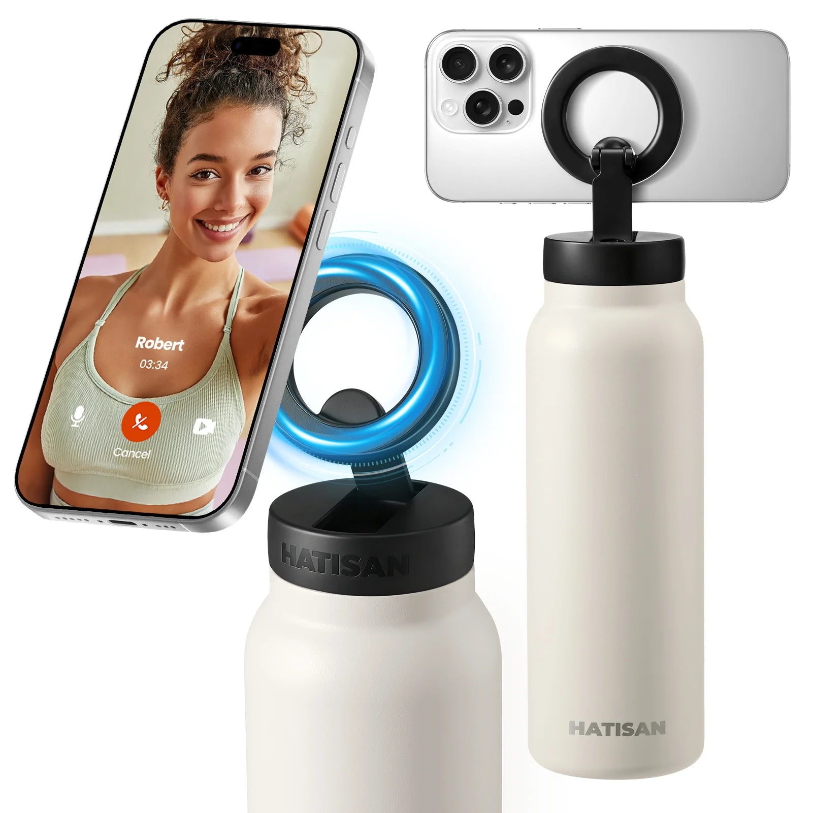 24oz Insulated Stainless Steel Water Bottle Outdoor Sports Mug Magnetic