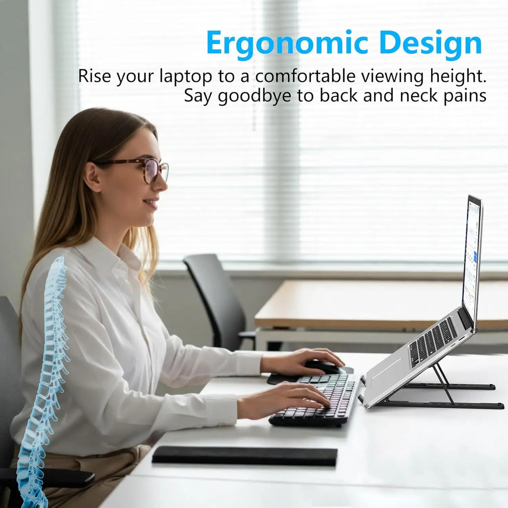 Adjustable Foldable Laptop Stand with Cooling Ventilation
