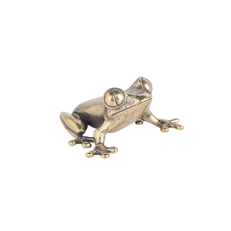 Retro Brass Mini Frog Miniatures Figurines