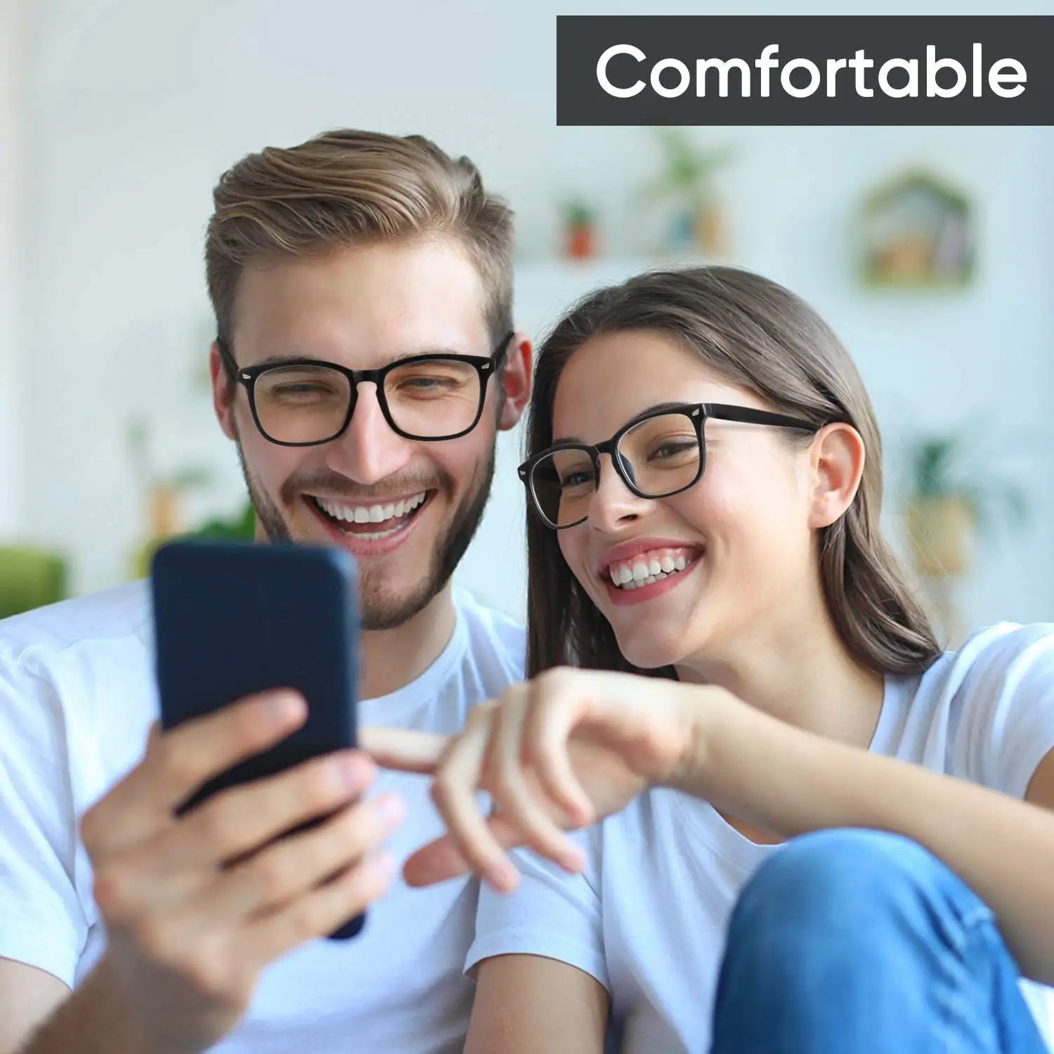 Blue Light Blocking Glasses Square Eyeglasses