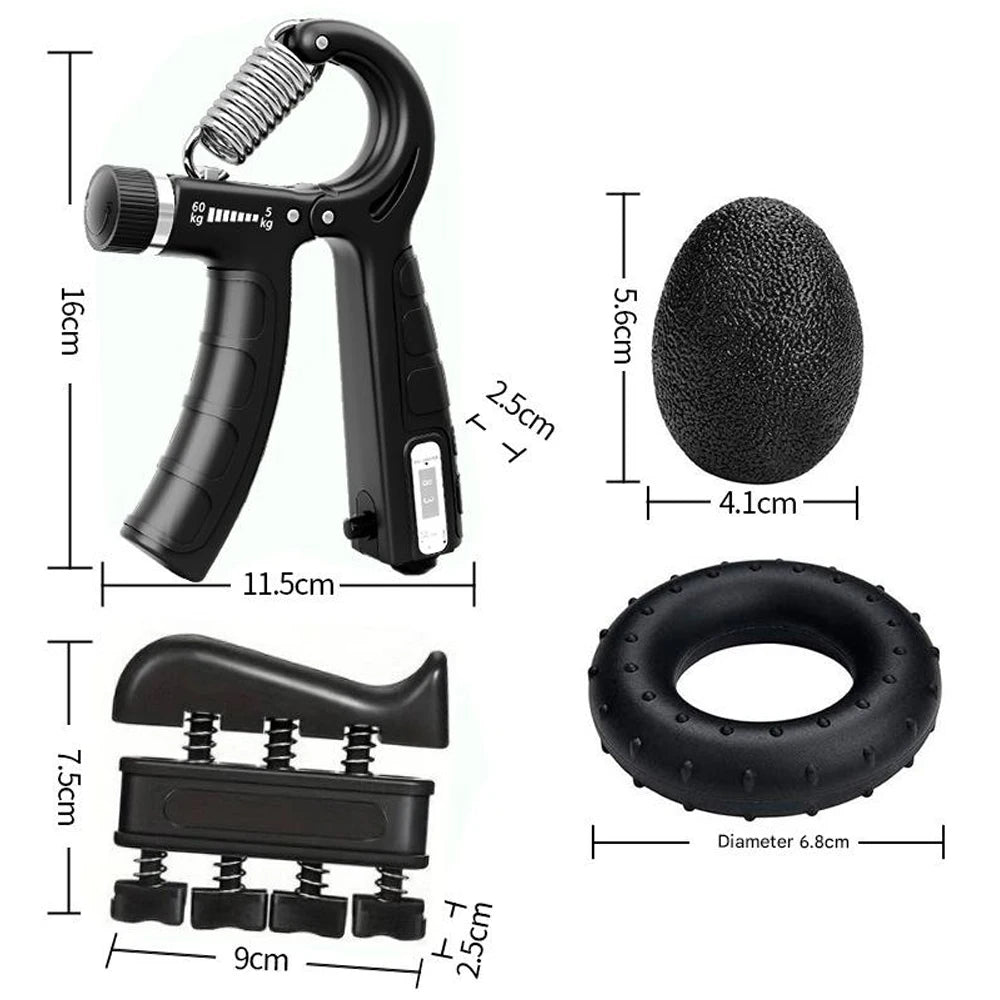 5Pcs Grip Trainer Kit Adjustable Hand Gripper,Finger/Hand Strength