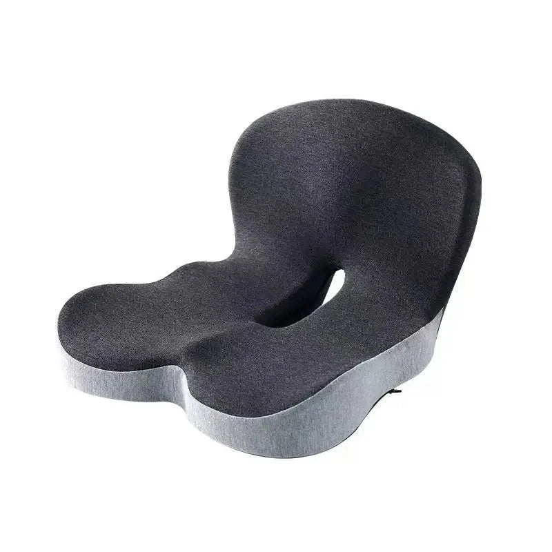 Contoured Ergonomic Lumbar Back Support Seat Cushion with Washable Cover