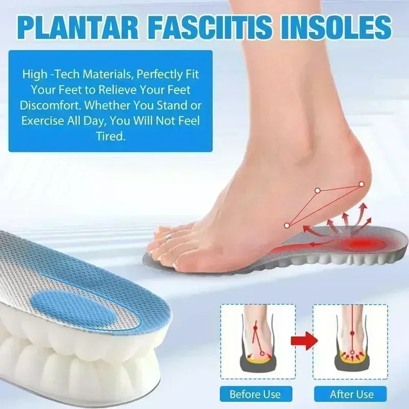 4D Cloud Air Cushion Insoles: Memory Foam Comfort + Acupressure Massage