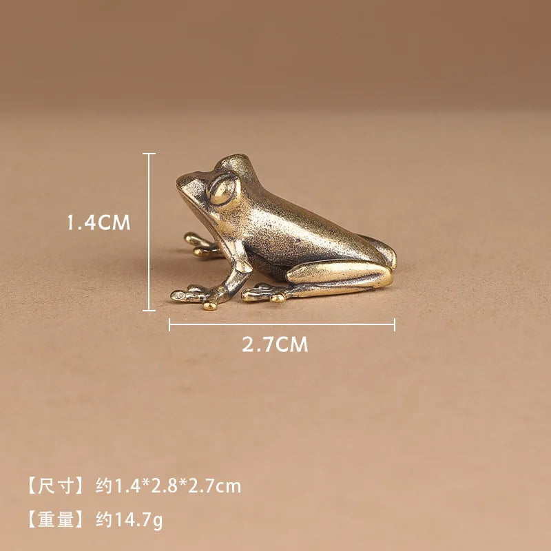 Retro Brass Mini Frog Miniatures Figurines