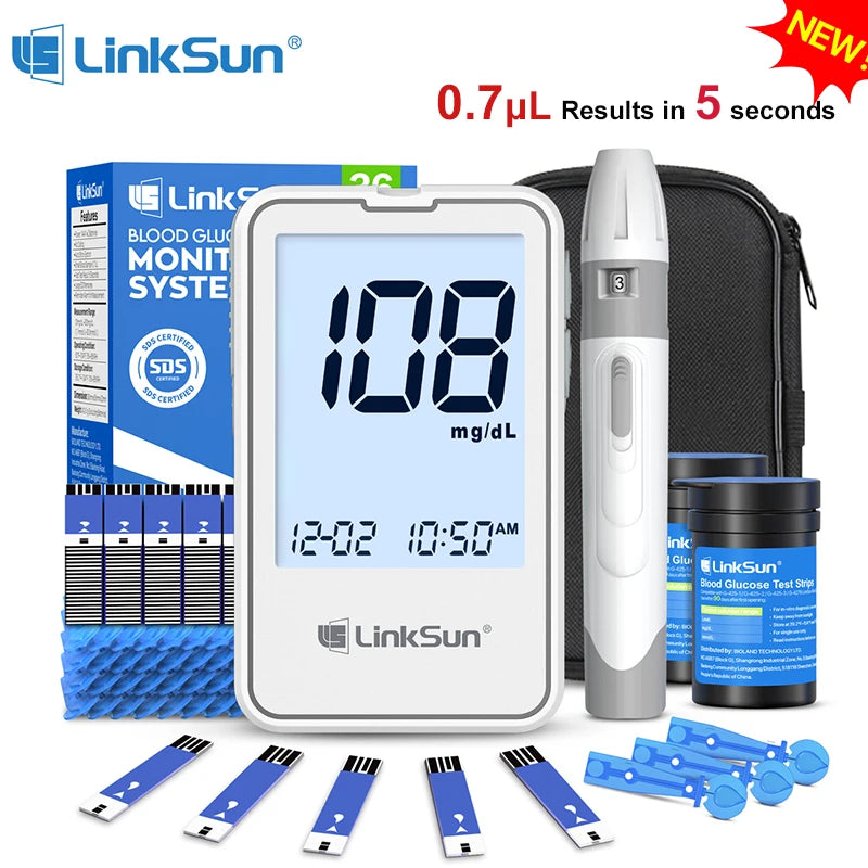 G-425-2 Linksun Blood Glucose Meter Glucometer Kit