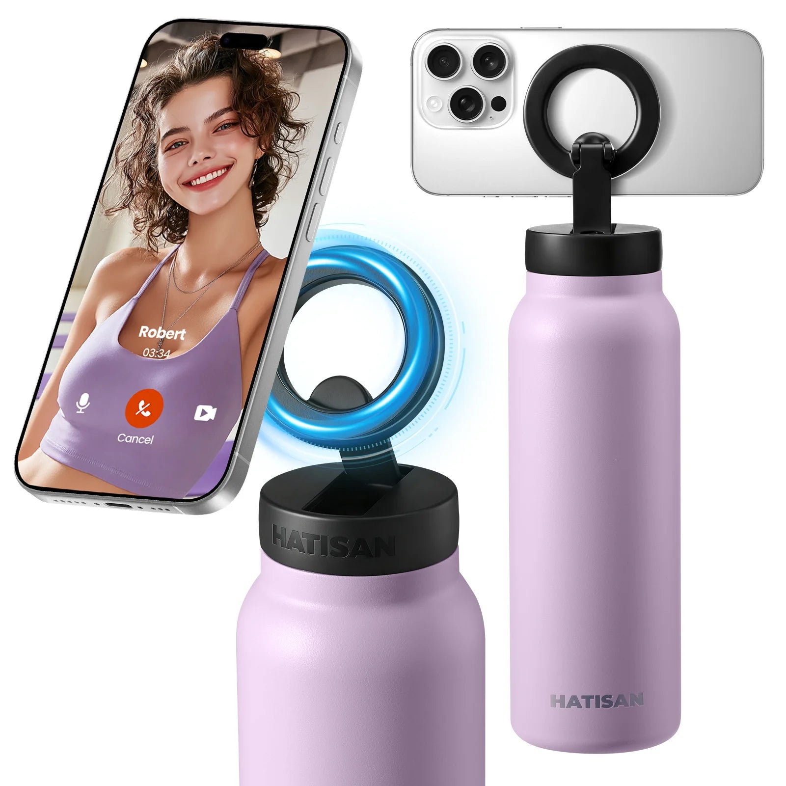 24oz Insulated Stainless Steel Water Bottle Outdoor Sports Mug Magnetic