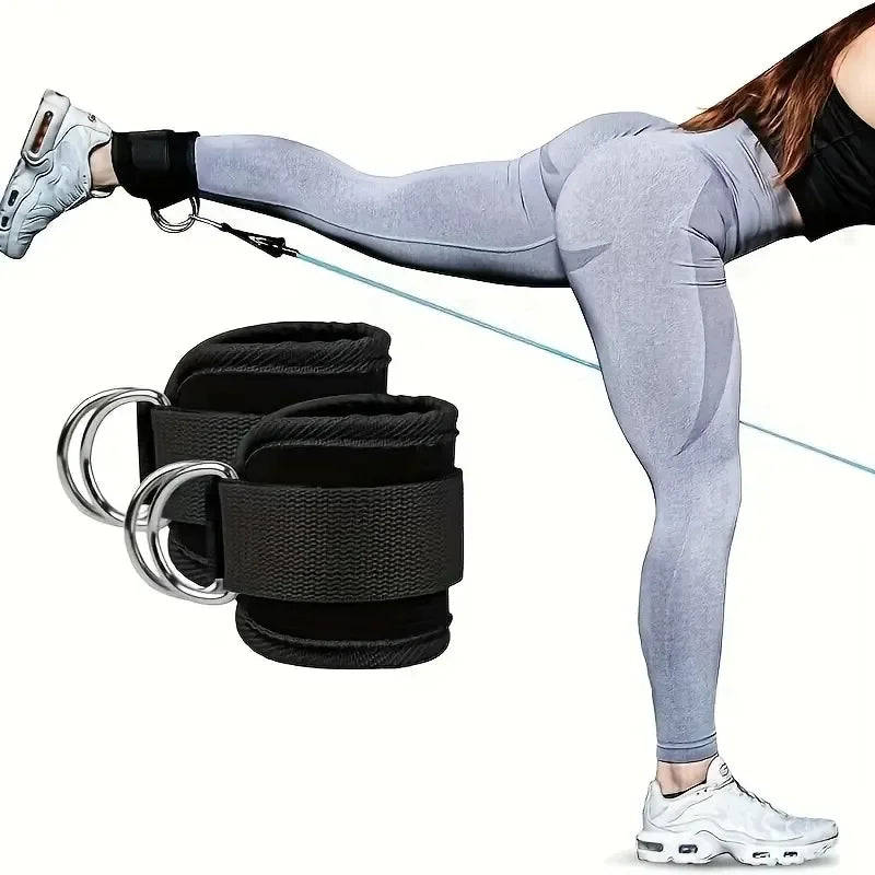 Adjustable Ankle Cuffs - Leg Workout Straps for Glute & Thigh Training