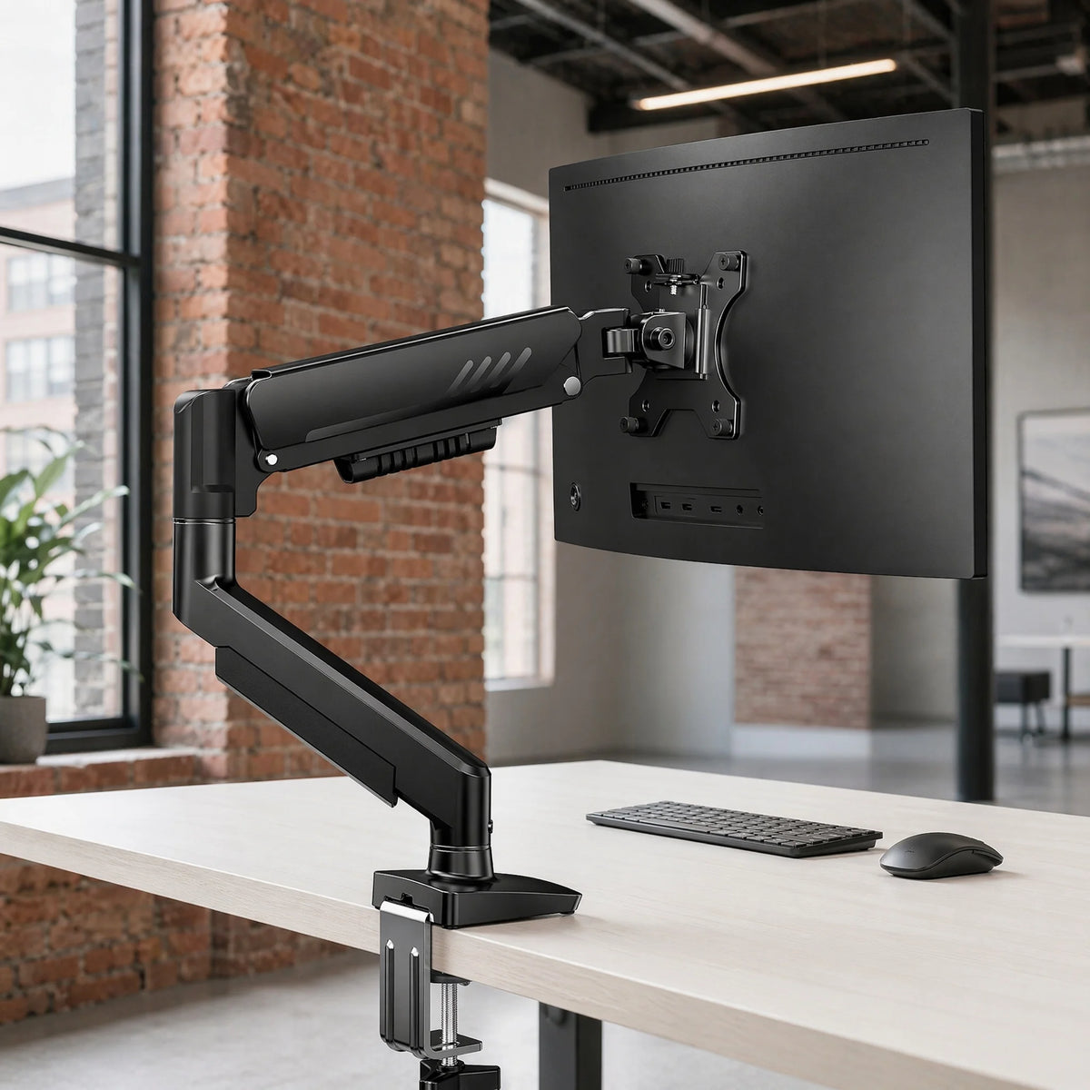 Single Monitor Arm 13-34 Inch, Adjustable Gas Spring Arm