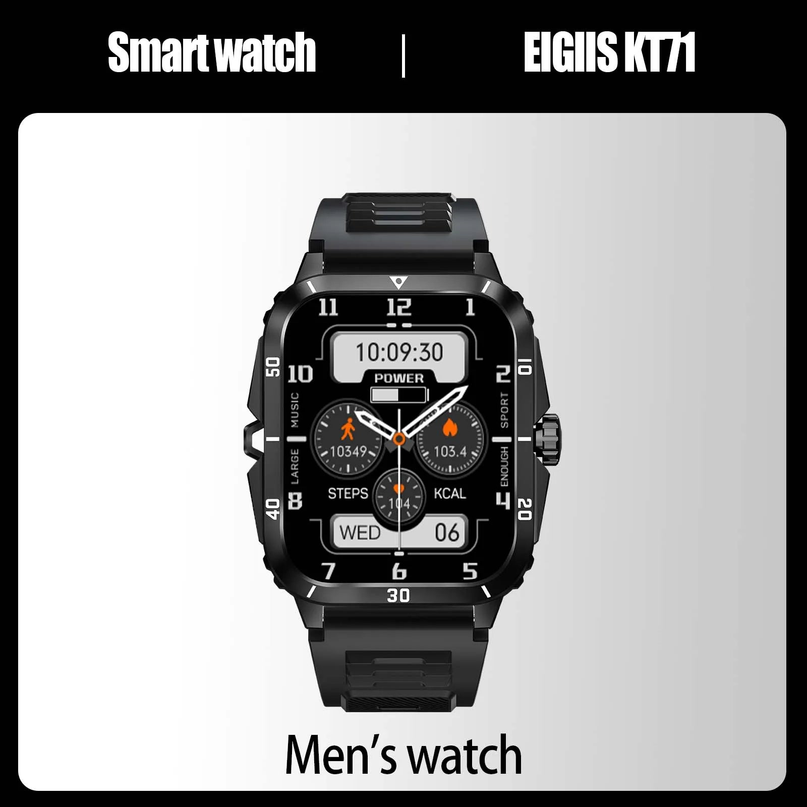 EIGIIS Smart Watch 3ATM Waterproof 1.96"