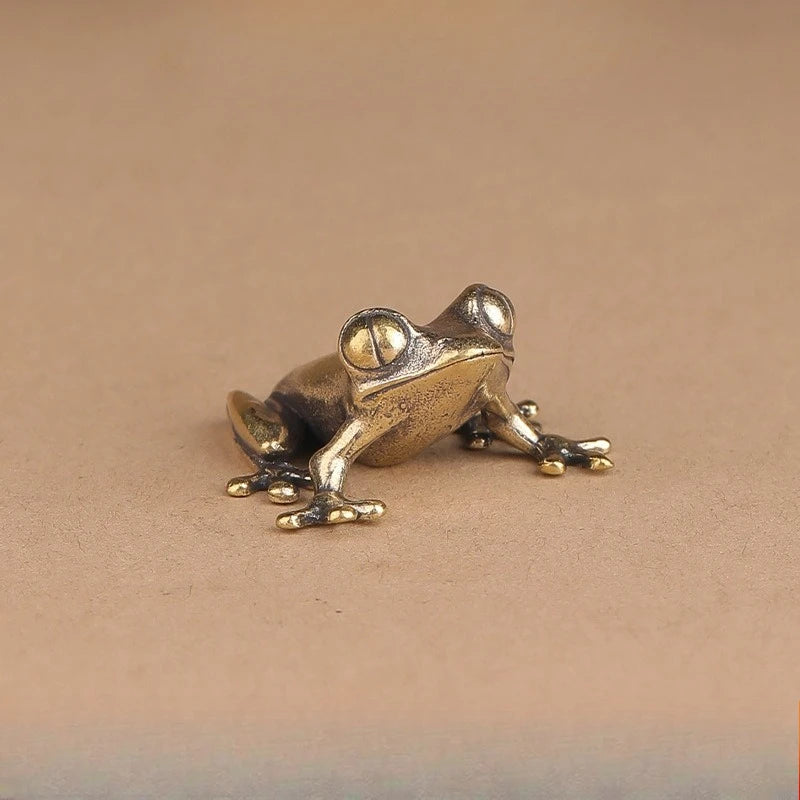 Retro Brass Mini Frog Miniatures Figurines