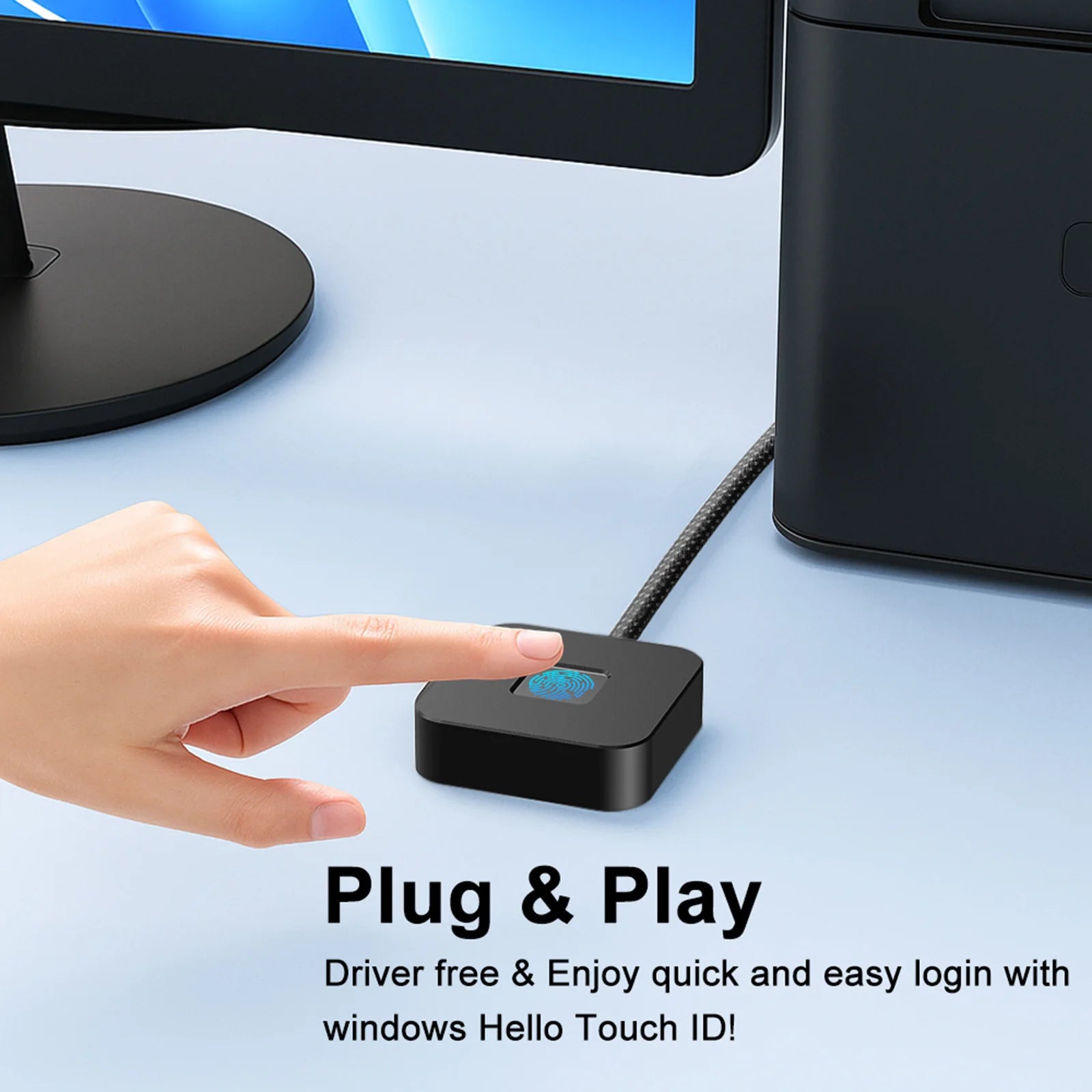 Fingerprint Scanner with 5ft Cable Portable USB