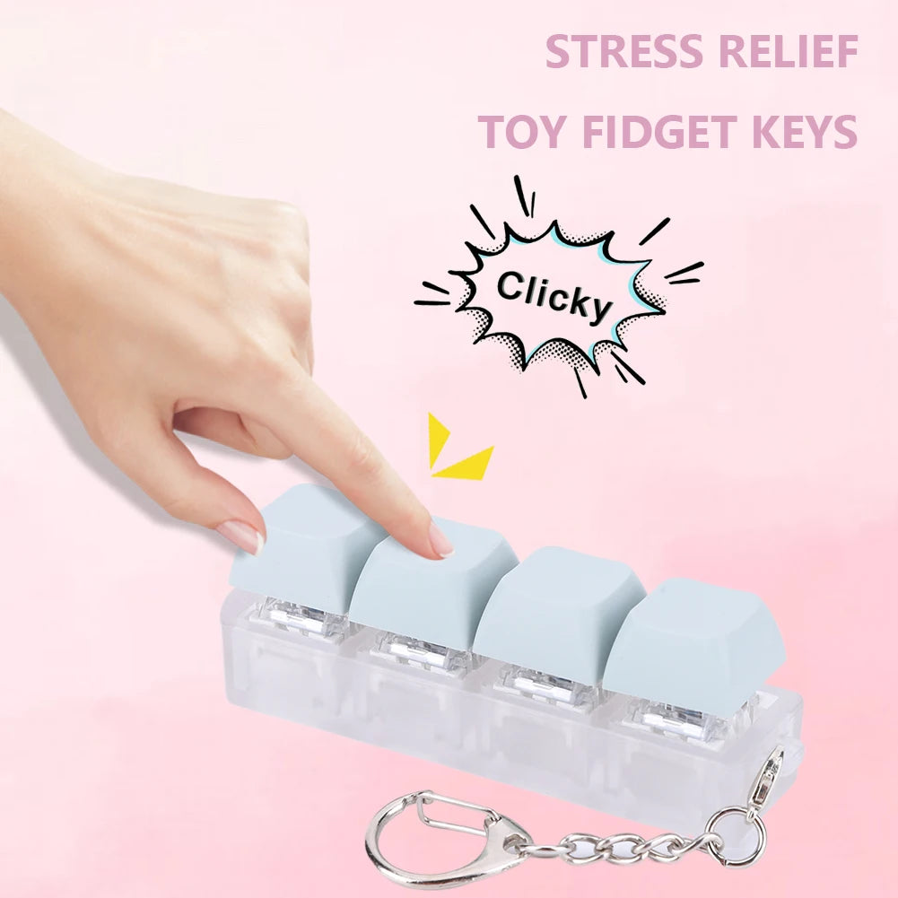 4 Keys Keyboard Keycaps Fidget Toy