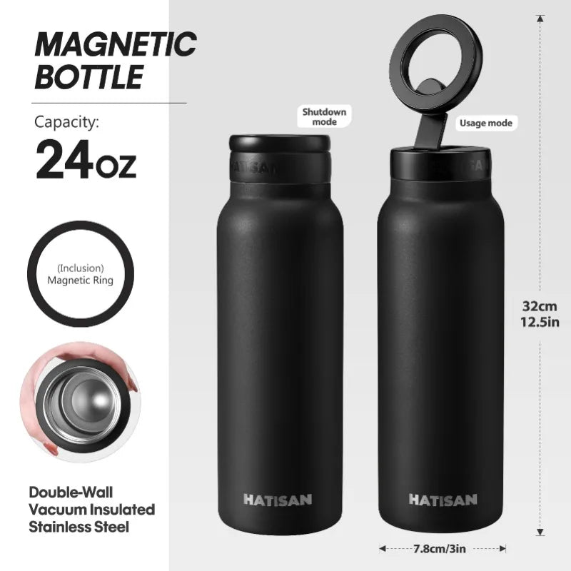 24oz Insulated Stainless Steel Water Bottle Outdoor Sports Mug Magnetic