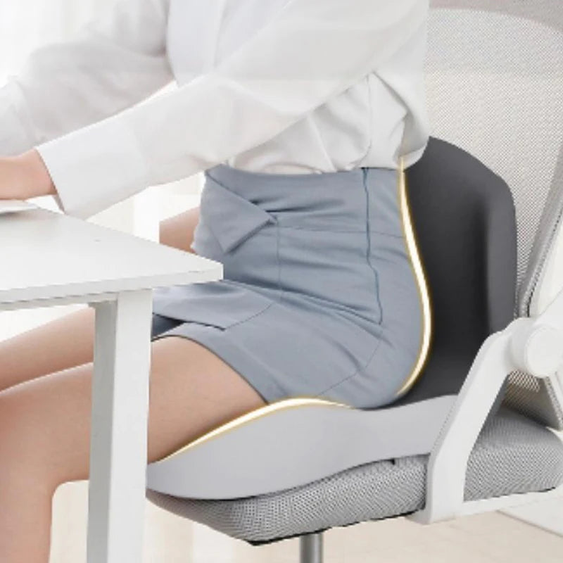 L-Shaped Memory Foam Cushion Ergonomic Office Chair Seat