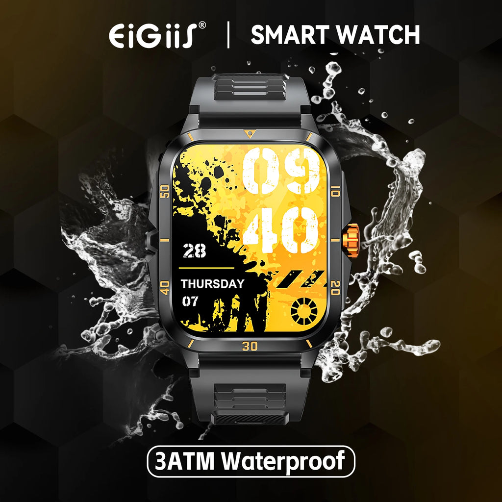EIGIIS Smart Watch 3ATM Waterproof 1.96"
