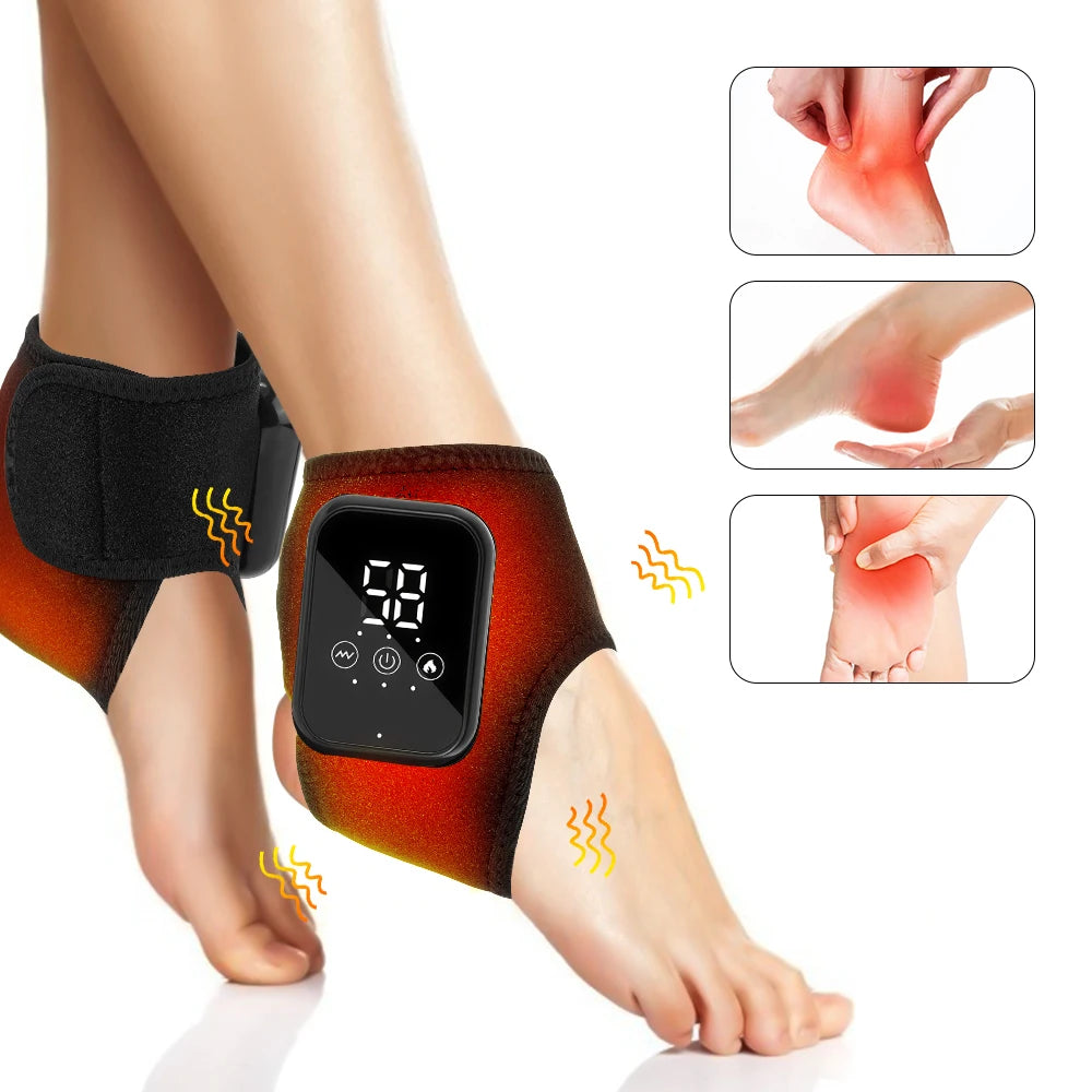 Electric Heating Ankle Guard 3 Levels Hot Compress Vibration