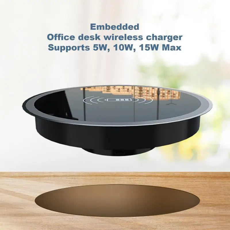 Invisible Wireless Charger Desk Hole Recessed Charger