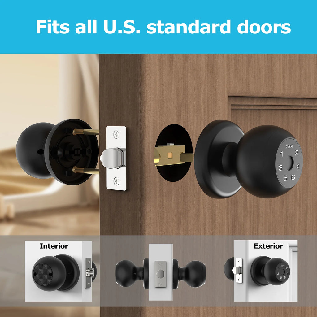 Viladepot Ball-Shaped Smart Lock Fingerprint