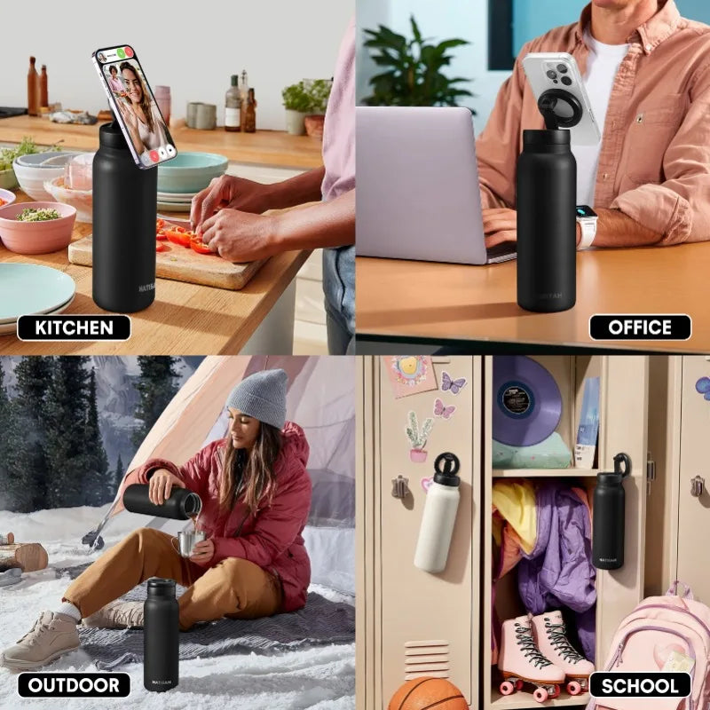 24oz Insulated Stainless Steel Water Bottle Outdoor Sports Mug Magnetic