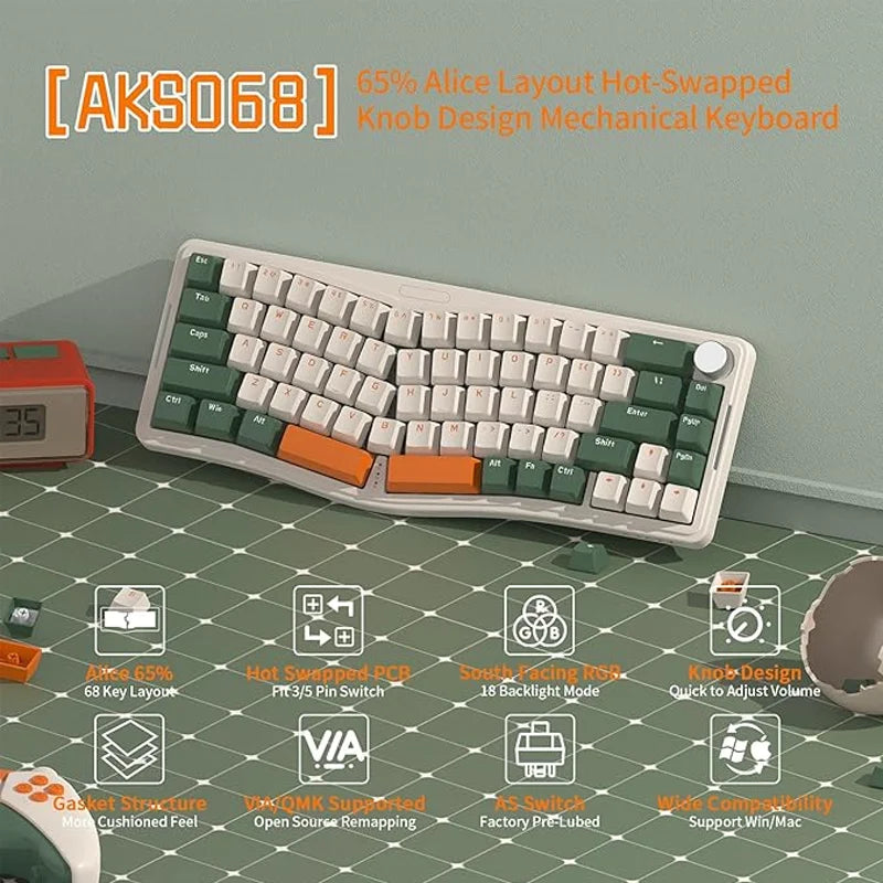 Alice Layout Wired Mechanical Keyboard
