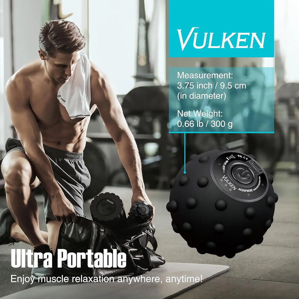 4-Speed USB Rechargeable Vibrating Massage Ball for Deep Tissue Relief