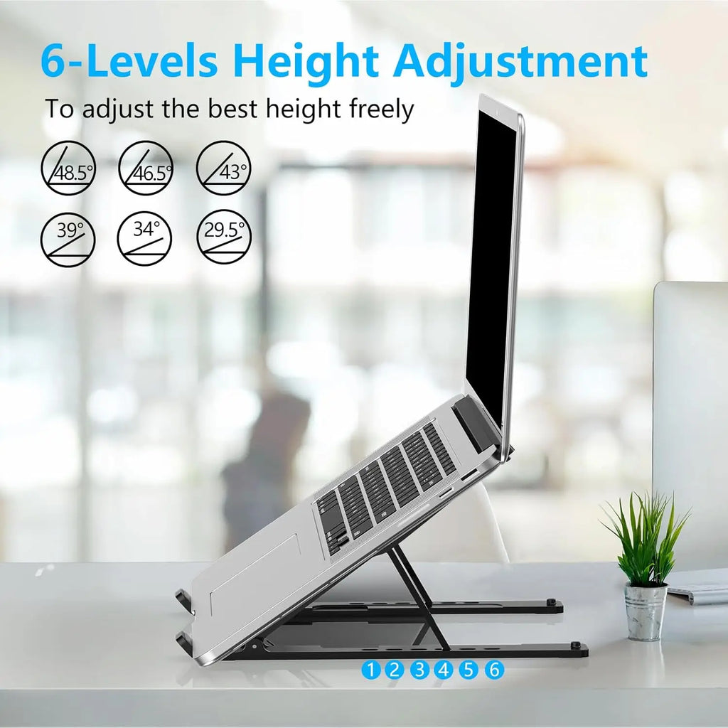 Adjustable Foldable Laptop Stand with Cooling Ventilation