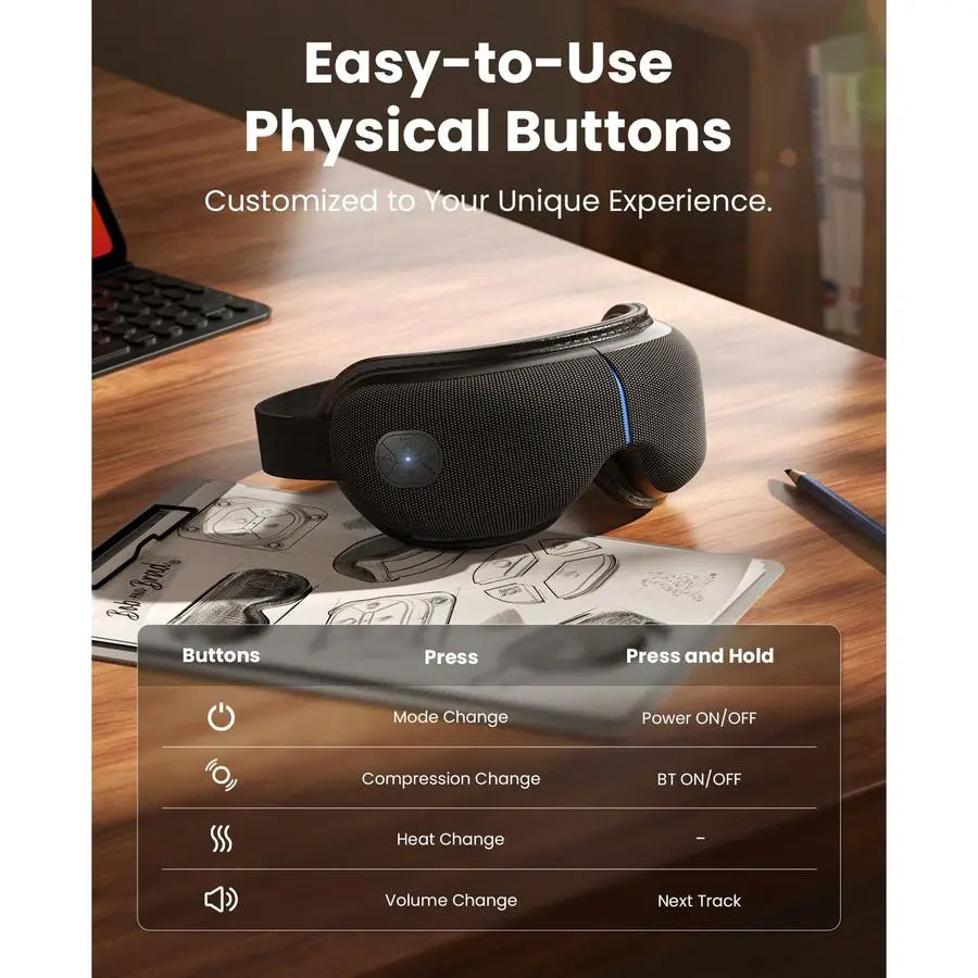 Eye Massager with Heat and Cooling, EyeOasis 3 Elite Smart Eye Mask