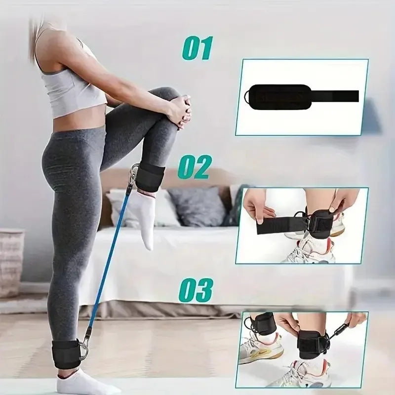 Adjustable Ankle Cuffs - Leg Workout Straps for Glute & Thigh Training