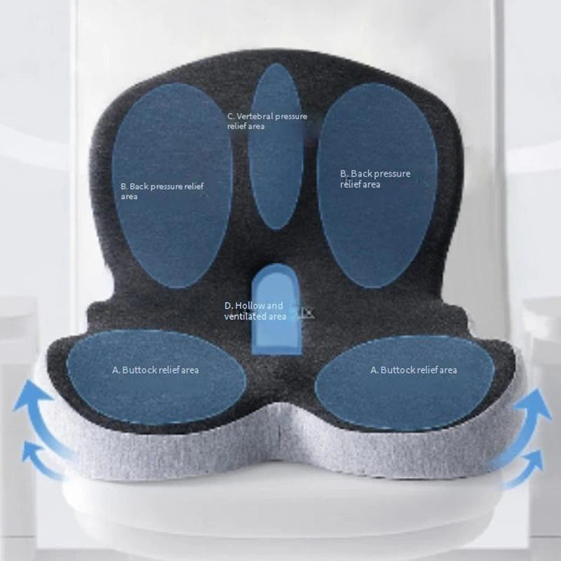 L-Shaped Memory Foam Cushion Ergonomic Office Chair Seat